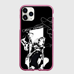 Чехол iPhone 11 Pro матовый Easy revenge - Человек бензопила, цвет: 3D-малиновый