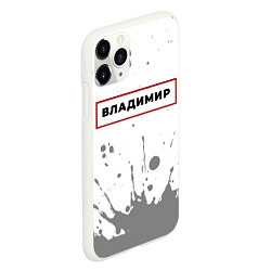 Чехол iPhone 11 Pro матовый Владимир - в красной рамке на светлом, цвет: 3D-белый — фото 2