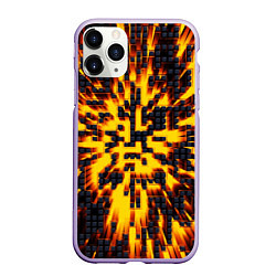 Чехол iPhone 11 Pro матовый Неоновый взрыв - яркое свечение, цвет: 3D-светло-сиреневый