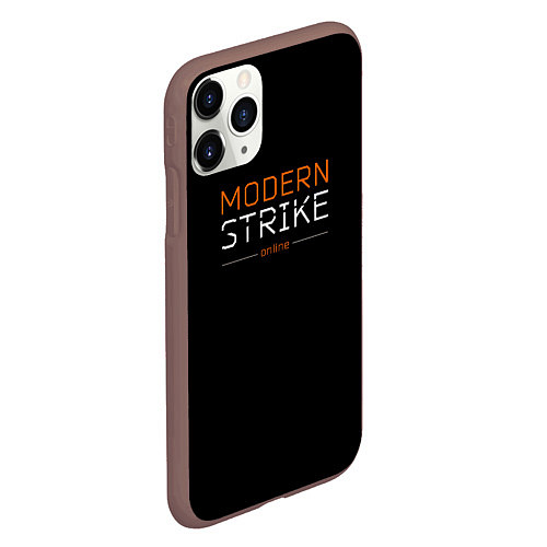 Чехол iPhone 11 Pro матовый Логотип Modern strike online / 3D-Коричневый – фото 2