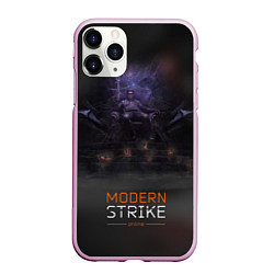 Чехол iPhone 11 Pro матовый Постер Modern strike online, цвет: 3D-розовый