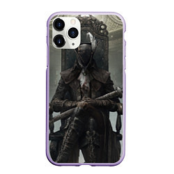 Чехол iPhone 11 Pro матовый Bloodborne охотник, цвет: 3D-светло-сиреневый