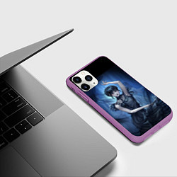 Чехол iPhone 11 Pro матовый Уэнсдэй Аддамс: Танец, цвет: 3D-фиолетовый — фото 2