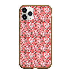 Чехол iPhone 11 Pro матовый Маски лисиц кицунэ и цветущая камелия