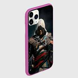 Чехол iPhone 11 Pro матовый Assassins Creed 4, цвет: 3D-фиолетовый — фото 2