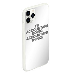 Чехол iPhone 11 Pro матовый Im doing accountant things: на светлом, цвет: 3D-белый — фото 2