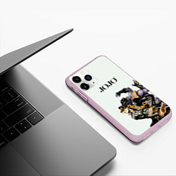 Чехол iPhone 11 Pro матовый Стенд Джотаро Куджо Star Platinum, цвет: 3D-розовый — фото 2