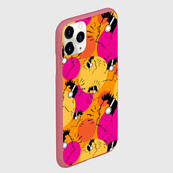 Чехол iPhone 11 Pro матовый Меломаны кричат, цвет: 3D-малиновый — фото 2