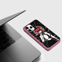 Чехол iPhone 11 Pro матовый Человек-бензопила - Величие Макимы, цвет: 3D-малиновый — фото 2