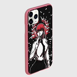 Чехол iPhone 11 Pro матовый Человек-бензопила - Величие Макимы, цвет: 3D-малиновый — фото 2