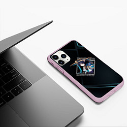 Чехол iPhone 11 Pro матовый Странник Скарамучча в ромбе, цвет: 3D-розовый — фото 2