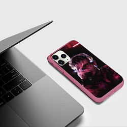Чехол iPhone 11 Pro матовый Кибер Сайонара, цвет: 3D-малиновый — фото 2