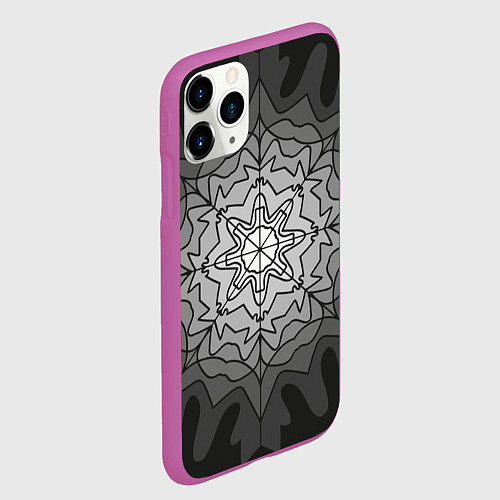 Чехол iPhone 11 Pro матовый Бабушкин ковер / 3D-Фиолетовый – фото 2