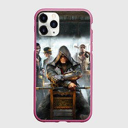 Чехол iPhone 11 Pro матовый Бар ассасинов, цвет: 3D-малиновый