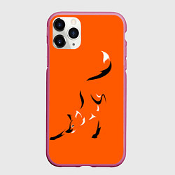 Чехол iPhone 11 Pro матовый Рыжая лисица, цвет: 3D-малиновый