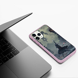 Чехол iPhone 11 Pro матовый Genshin Impact - Ноэль готовится к битве, цвет: 3D-розовый — фото 2