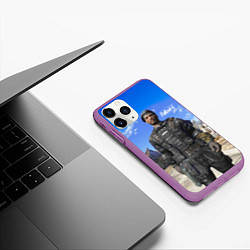 Чехол iPhone 11 Pro матовый Field scribe commando - Fallout 4, цвет: 3D-фиолетовый — фото 2