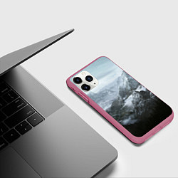 Чехол iPhone 11 Pro матовый Природа Скайрима, цвет: 3D-малиновый — фото 2