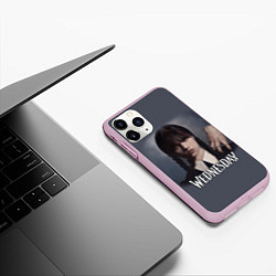 Чехол iPhone 11 Pro матовый Уэнсдэй - сериал, цвет: 3D-розовый — фото 2