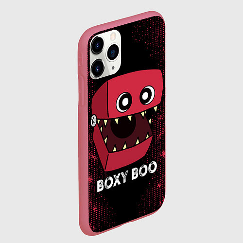 Чехол iPhone 11 Pro матовый Бокси Бу - персонаж Поппи Плейтайм / 3D-Малиновый – фото 2