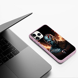 Чехол iPhone 11 Pro матовый God of War life and dead, цвет: 3D-розовый — фото 2