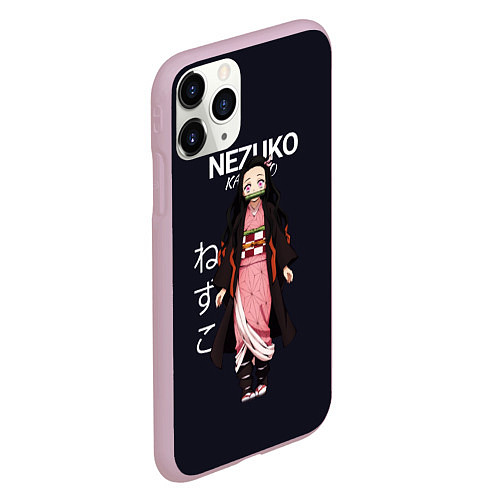 Чехол iPhone 11 Pro матовый Клинок, рассекающий демонов аниме - Незуко Камадо / 3D-Розовый – фото 2