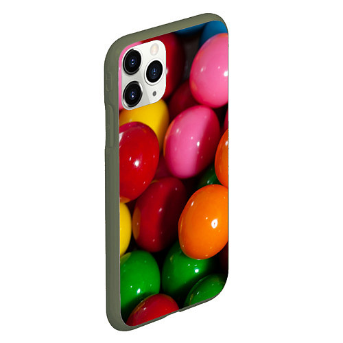 Чехол iPhone 11 Pro матовый Конфеты ассорти / 3D-Темно-зеленый – фото 2