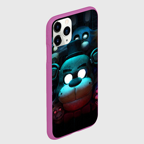 Чехол iPhone 11 Pro матовый Фредди VR / 3D-Фиолетовый – фото 2