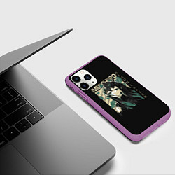 Чехол iPhone 11 Pro матовый Муичиро Токито - Клинок, рассекающий демонов, цвет: 3D-фиолетовый — фото 2