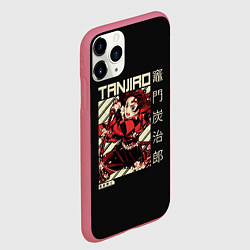 Чехол iPhone 11 Pro матовый Танджиро Камадо: Клинок, рассекающий демонов, цвет: 3D-малиновый — фото 2