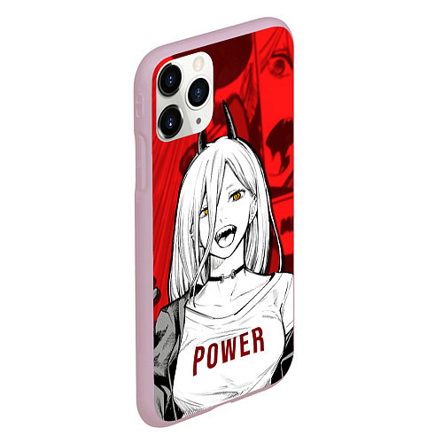 Чехол iPhone 11 Pro матовый Chainsaw Man: Power / 3D-Розовый – фото 2