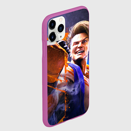 Чехол iPhone 11 Pro матовый Street Fighter VI / 3D-Фиолетовый – фото 2
