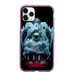 Чехол iPhone 11 Pro матовый DOOM во льду, цвет: 3D-фиолетовый