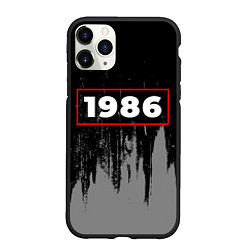 Чехол iPhone 11 Pro матовый 1986 - в красной рамке на темном, цвет: 3D-черный