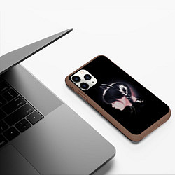 Чехол iPhone 11 Pro матовый Wednesday black kitty, цвет: 3D-коричневый — фото 2