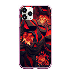 Чехол iPhone 11 Pro матовый Застывающая лава, цвет: 3D-розовый