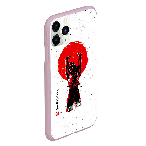 Чехол iPhone 11 Pro матовый Dragon Ball Сон Гоку / 3D-Розовый – фото 2