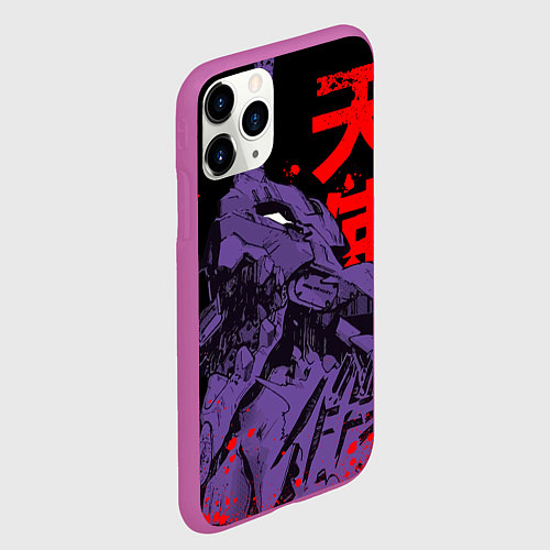 Чехол iPhone 11 Pro матовый Евангелион - eva berserk / 3D-Фиолетовый – фото 2