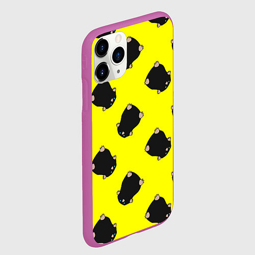 Чехол iPhone 11 Pro матовый Кротовуха / 3D-Фиолетовый – фото 2