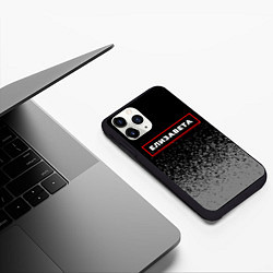 Чехол iPhone 11 Pro матовый Елизавета - в красной рамке на темном, цвет: 3D-черный — фото 2
