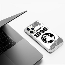 Чехол iPhone 11 Pro матовый На Земле с 1995: краска на светлом, цвет: 3D-белый — фото 2