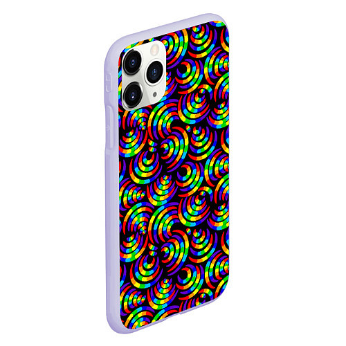 Чехол iPhone 11 Pro матовый Радостная окружность / 3D-Светло-сиреневый – фото 2