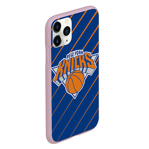 Чехол iPhone 11 Pro матовый Нью-Йорк Никс - НБА / 3D-Розовый – фото 2