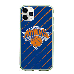Чехол iPhone 11 Pro матовый Нью-Йорк Никс - НБА, цвет: 3D-салатовый