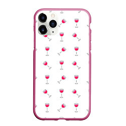 Чехол iPhone 11 Pro матовый Розовое вино, цвет: 3D-малиновый