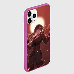 Чехол iPhone 11 Pro матовый Хидзуру Минаката в поле - Summertime Render, цвет: 3D-фиолетовый — фото 2