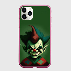 Чехол iPhone 11 Pro матовый Король и шут карлик шут, цвет: 3D-малиновый