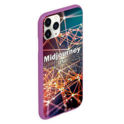 Чехол iPhone 11 Pro матовый Midjourney neuronet, цвет: 3D-фиолетовый — фото 2