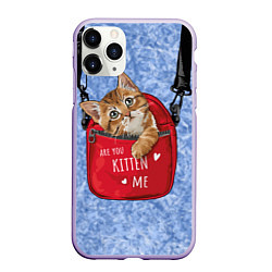 Чехол iPhone 11 Pro матовый Are you kitten me, цвет: 3D-светло-сиреневый