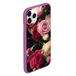 Чехол iPhone 11 Pro матовый Нежные кустовые розы, цвет: 3D-фиолетовый — фото 2